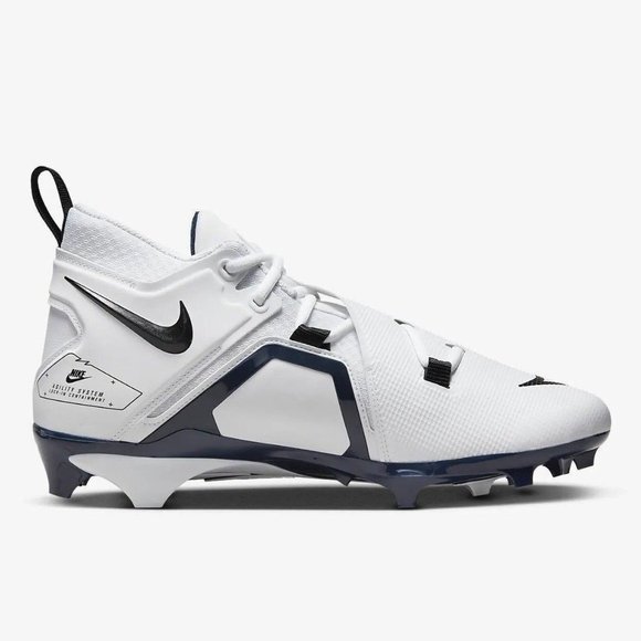Men's Nike Alpha Menace Pro 3 Football Cleats White Navy CT6649-108 NEW - Picture 3 of 15